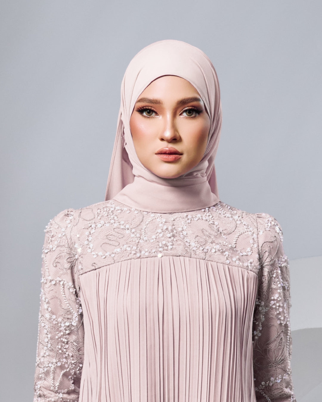 BASIC CHIFFON SHAWL IN WARM ROSY PEACH