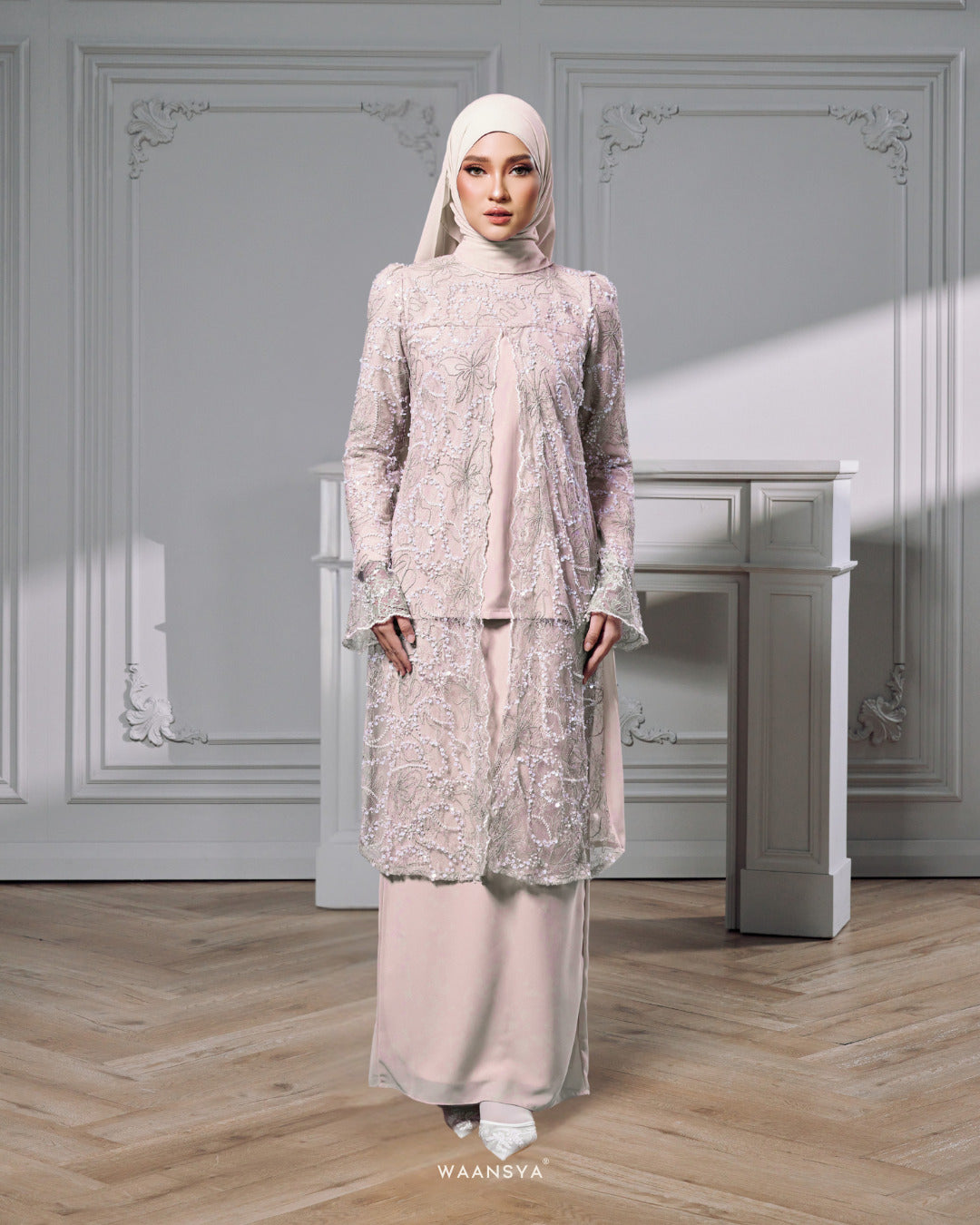 IZARA KURUNG IN ROSY PEACH
