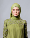 BASIC CHIFFON SHAWL IN WARM GOLDEN MOSS