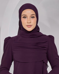 BASIC CHIFFON SHAWL IN DARK PURPLE