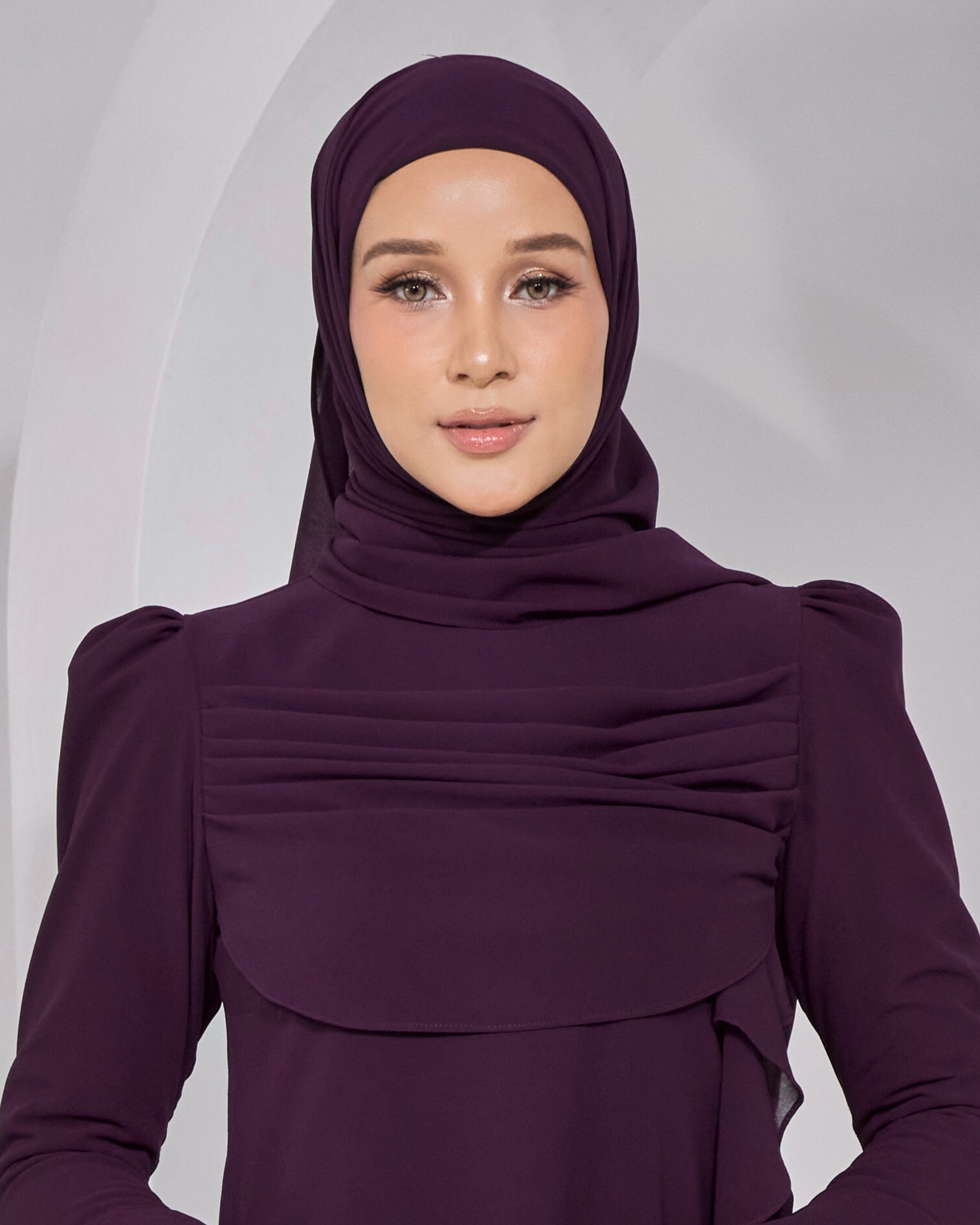 BASIC CHIFFON SHAWL IN DARK PURPLE