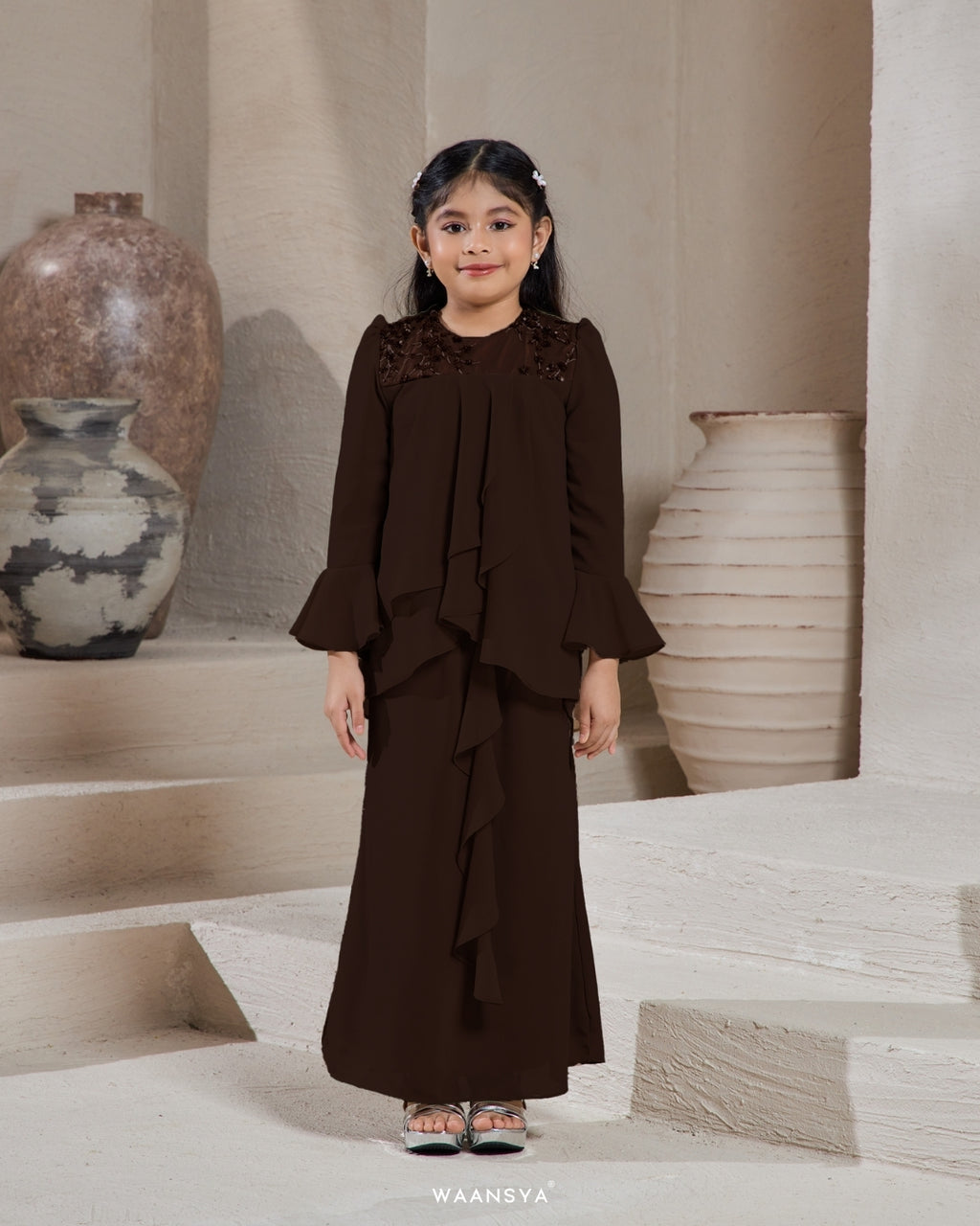 [KIDS] IRIS KURUNG IN DARK BROWN