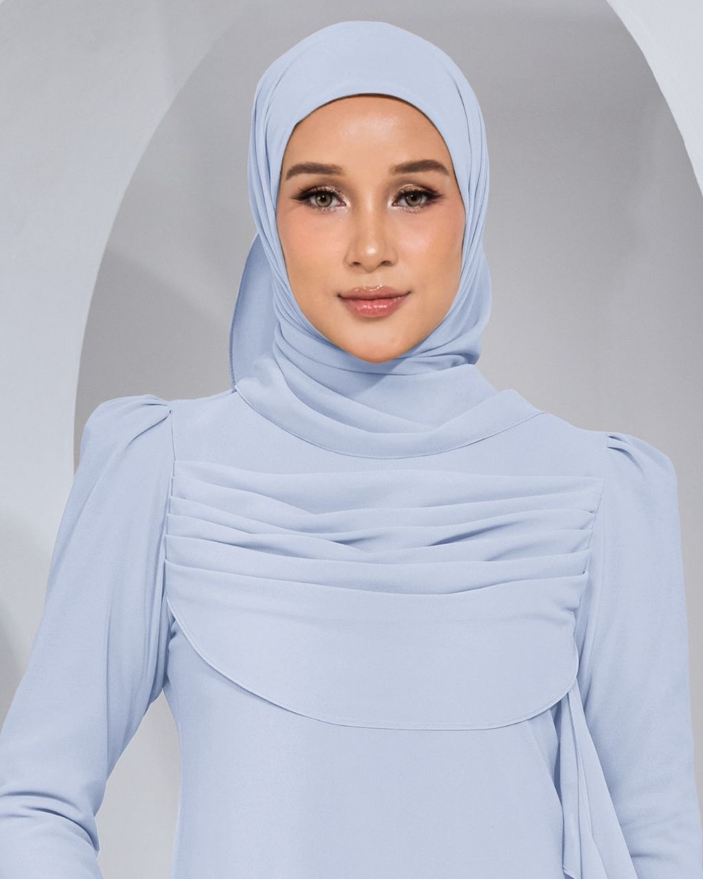 BASIC CHIFFON SHAWL IN BABY BLUE