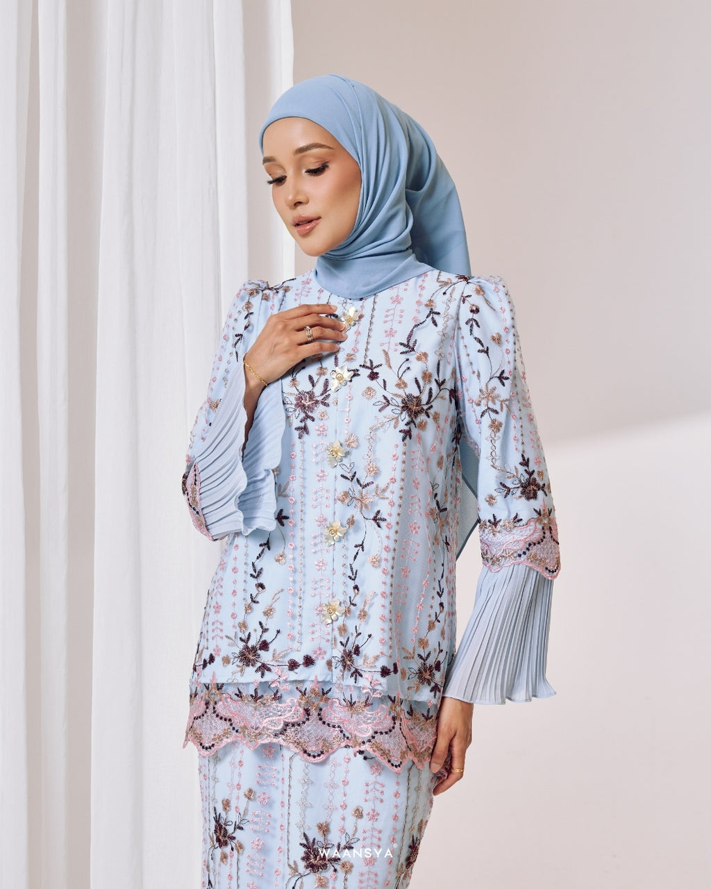 JASMEEN KURUNG IN BABY BLUE