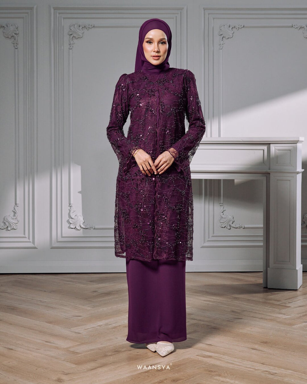 IZARA KURUNG IN DARK PURPLE