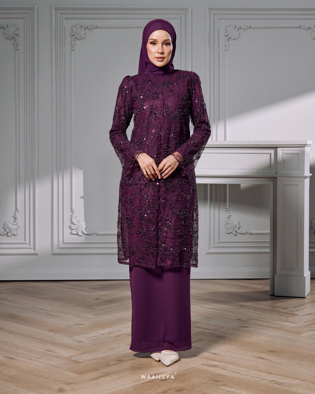IZARA KURUNG IN DARK PURPLE