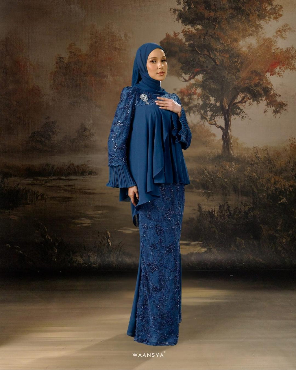 LYDIA KURUNG IN TEAL BLUE