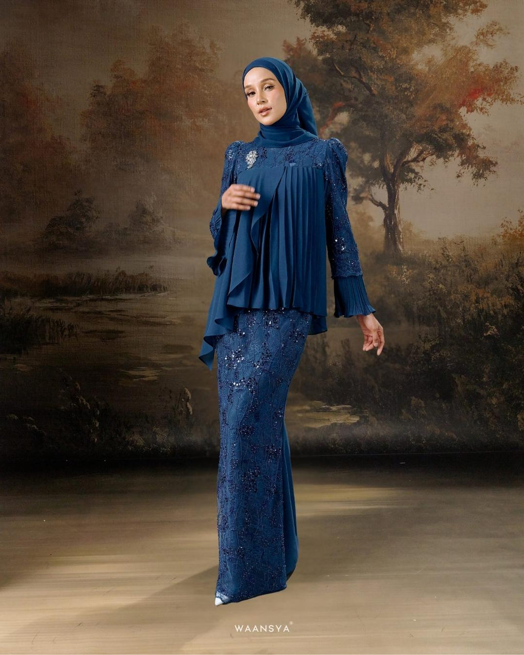 LYDIA KURUNG IN TEAL BLUE