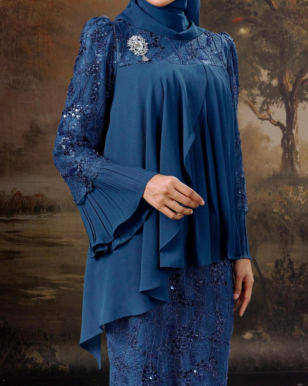LYDIA KURUNG IN TEAL BLUE