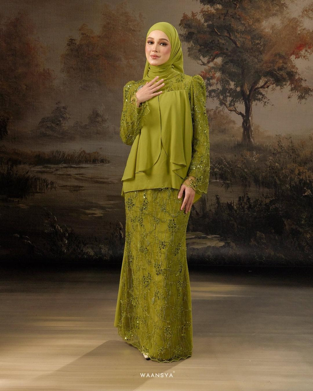 CLARA KURUNG IN LIME GREEN