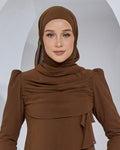 BASIC CHIFFON SHAWL IN COCOA BROWN
