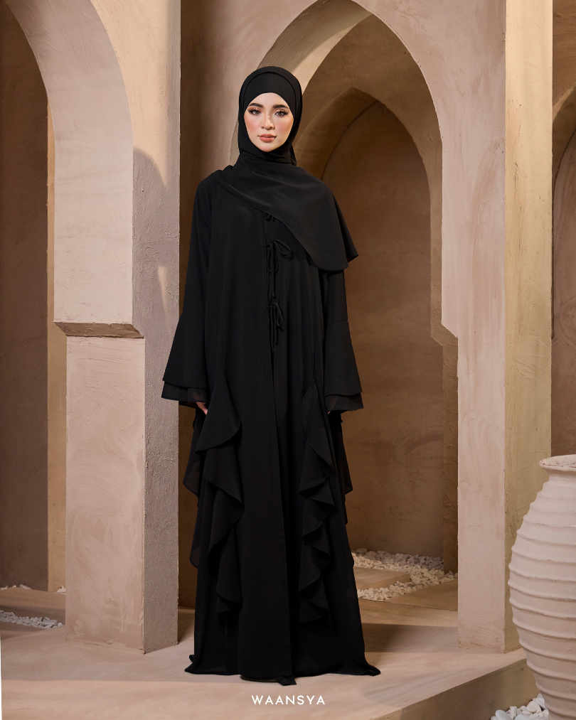MALIKA ABAYA IN BLACK