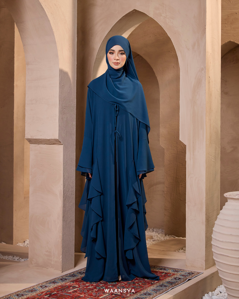 MALIKA ABAYA IN CLASSIC BLUE