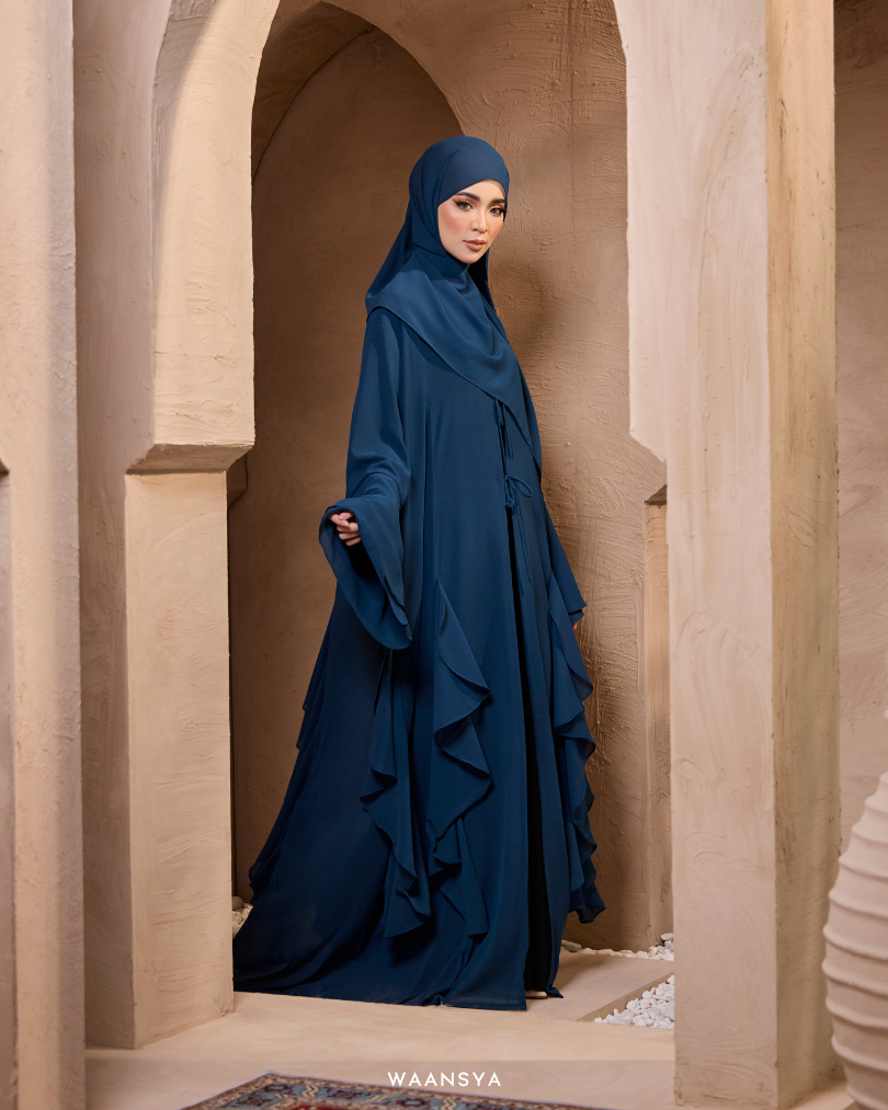 MALIKA ABAYA IN CLASSIC BLUE