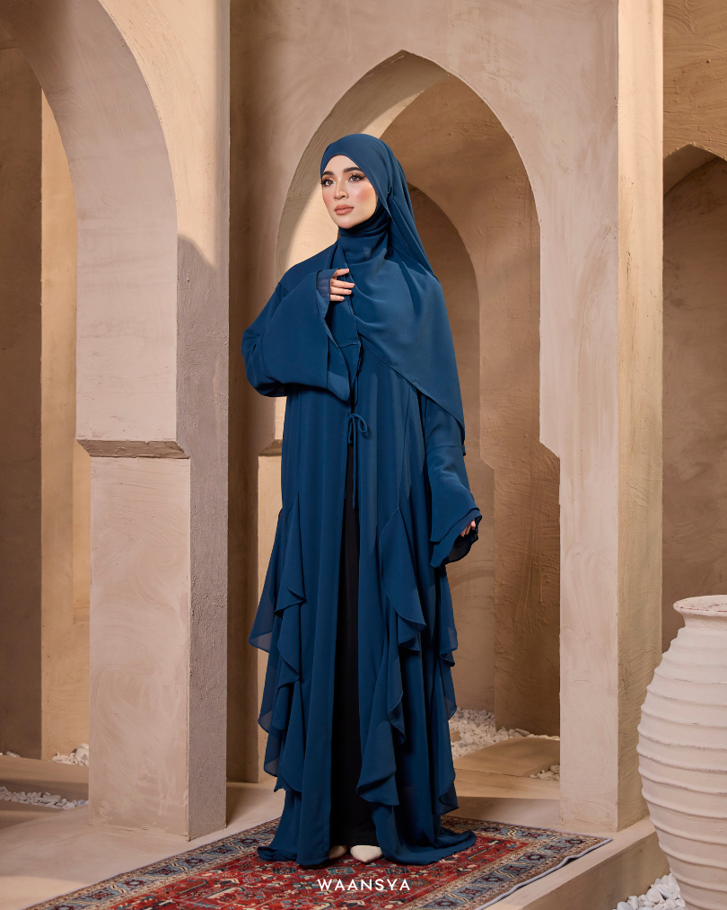 MALIKA ABAYA IN CLASSIC BLUE
