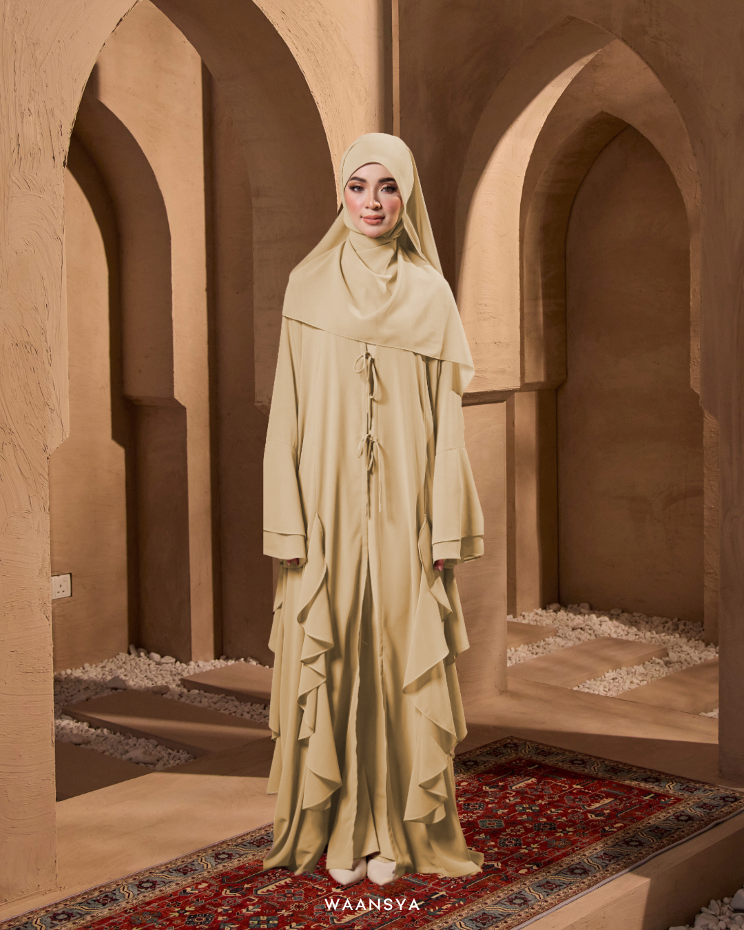 MALIKA ABAYA IN CHAMPAGNE