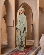 MALIKA ABAYA IN DUSTY GREEN