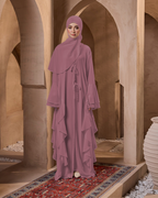 MALIKA ABAYA IN DUSTY PINK
