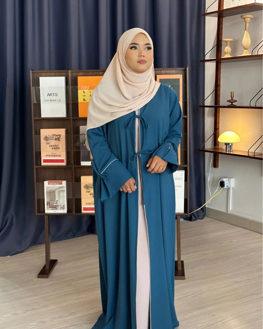 INAYA ABAYA IN TEAL BLUE