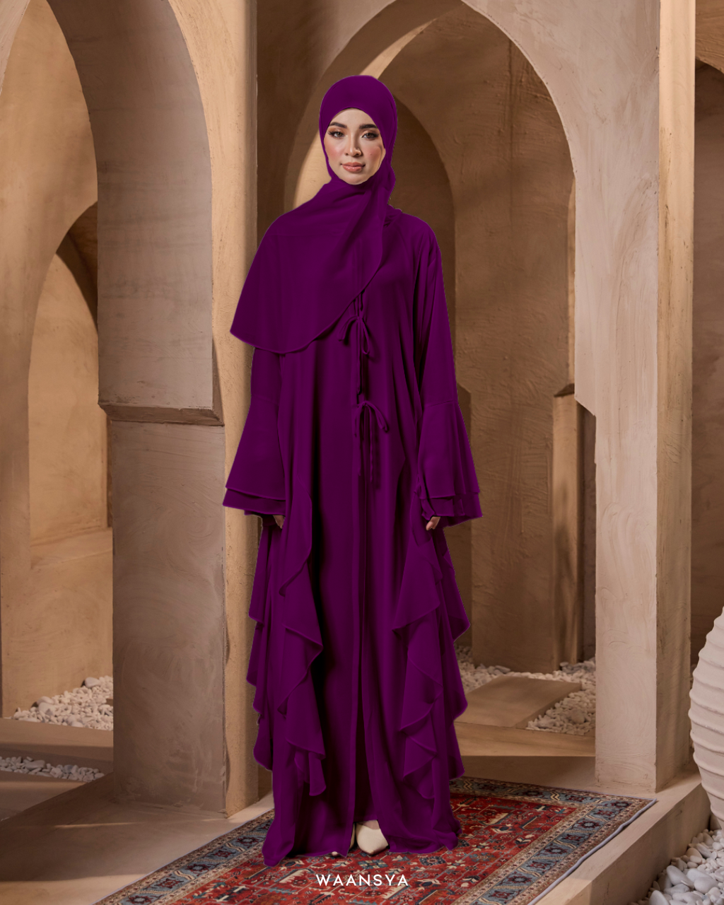 MALIKA ABAYA IN INDIGO