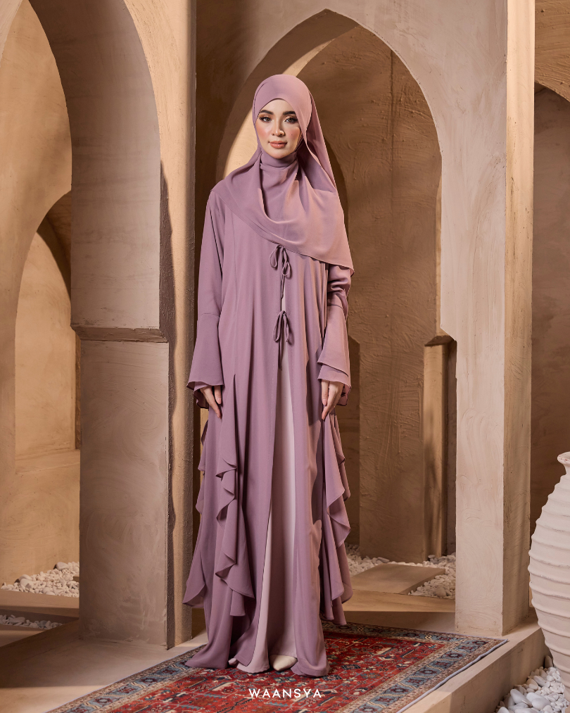 MALIKA ABAYA IN MAUVE