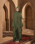 MALIKA ABAYA IN OLIVE GREEN
