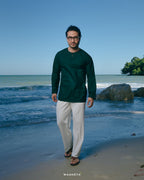 IDREES KURTA IN EMERALD GREEN