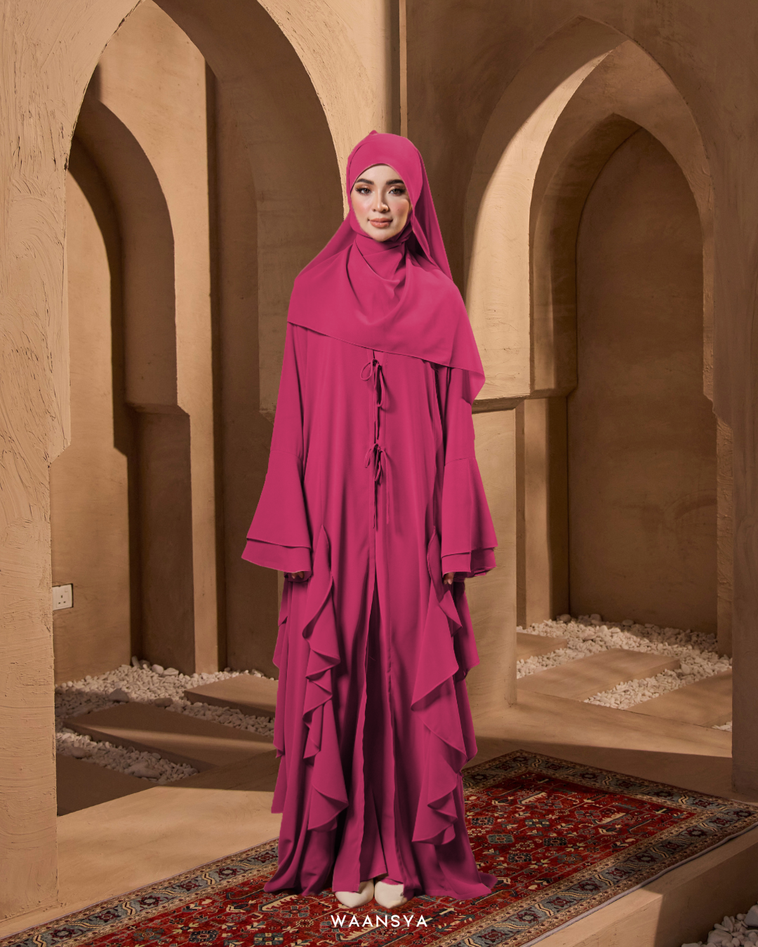 MALIKA ABAYA IN PINK MAGENTA
