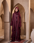 MALIKA ABAYA IN MAROON