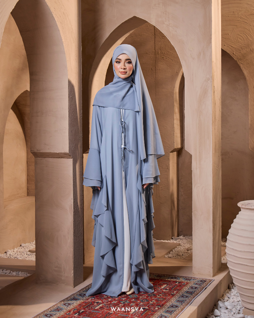 MALIKA ABAYA IN POWDER BLUE
