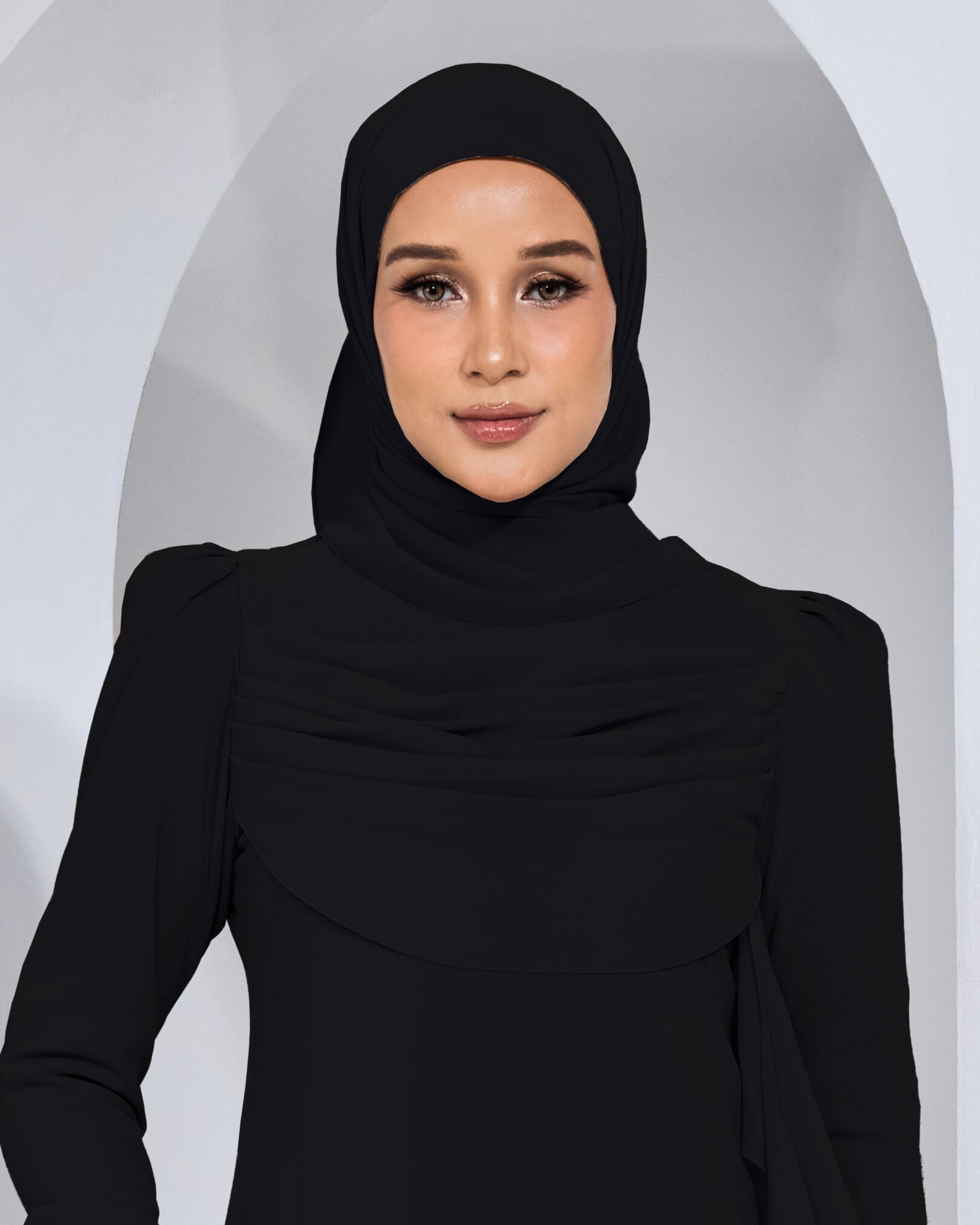 BASIC CHIFFON SHAWL IN BLACK
