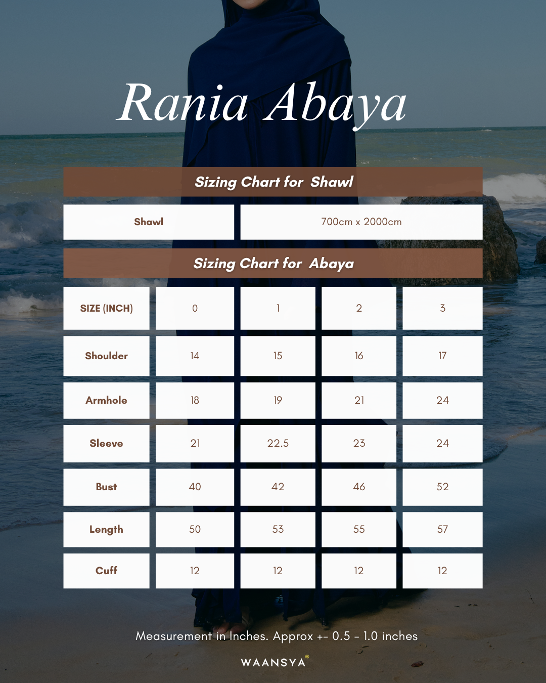 RANIA ABAYA IN NAVY BLUE