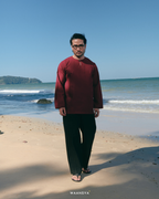 IDREES KURTA IN MAROON