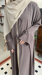 INAYA ABAYA IN ASH BROWN