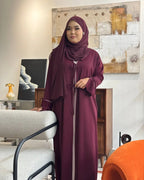 INAYA ABAYA IN MAROON