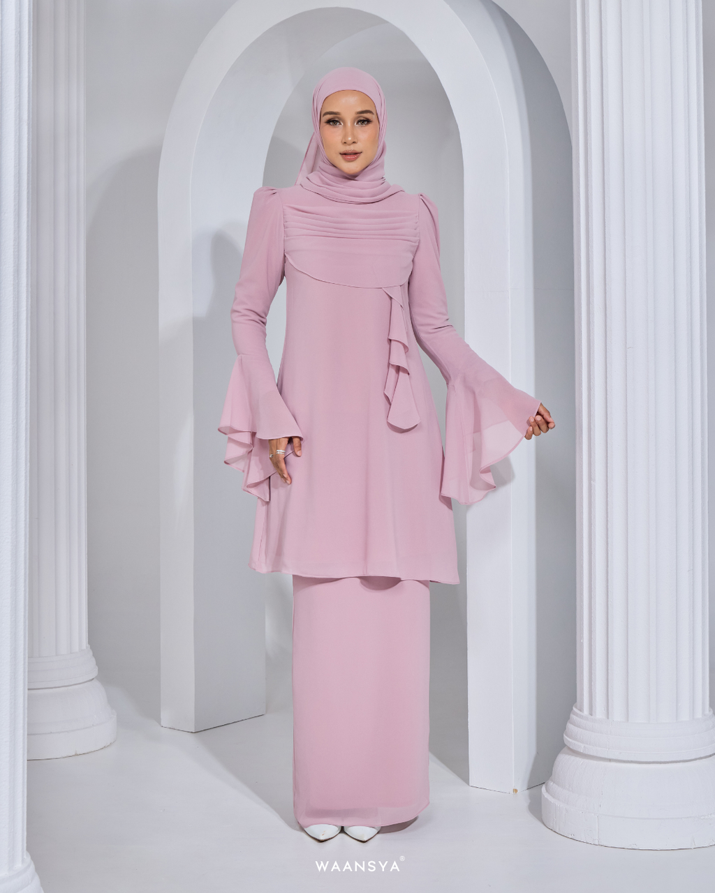 ANGGUN KURUNG IN SOFT PINK