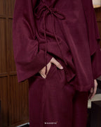 SERENA SUIT IN BURGUNDY