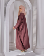 HAYAA ABAYA IN WALNUT BROWN