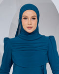 BASIC CHIFFON SHAWL IN TEAL BLUE