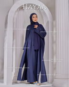 HAYAA ABAYA IN NAVY BLUE