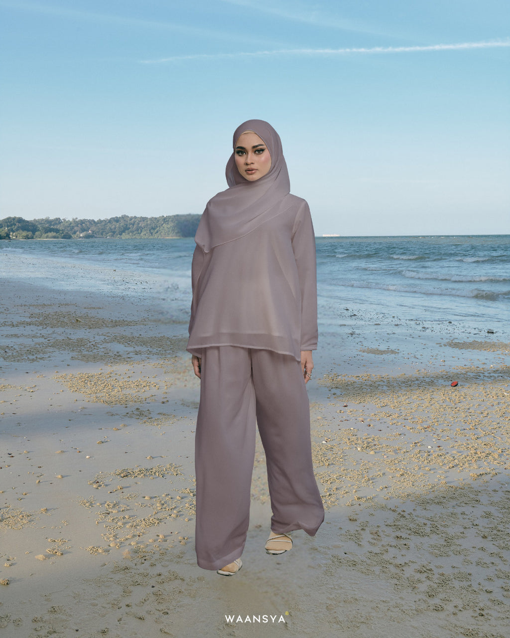 ALUNA TOP & PANTS IN MAUVE