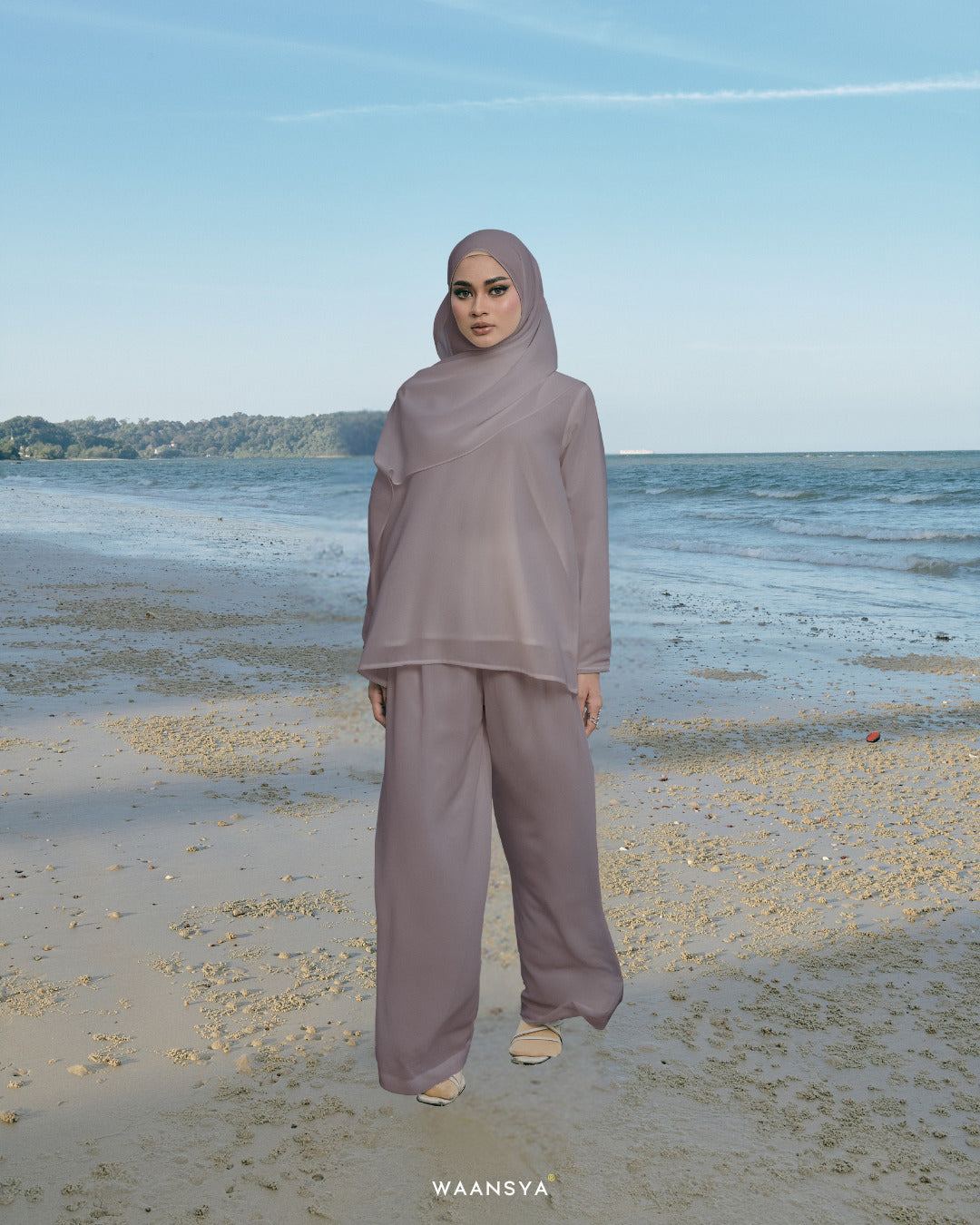 ALUNA TOP & PANTS IN MAUVE