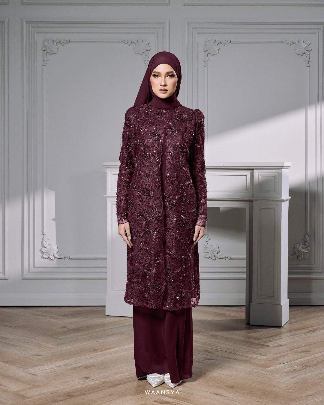 IZARA KURUNG IN BURGUNDY
