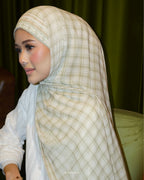 PLAID-KAT PRINTED CHIFFON SHAWL IN PANDAN