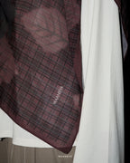 VINTAGE BLOOM PRINTED CHIFFON SHAWL IN TRUFFLE