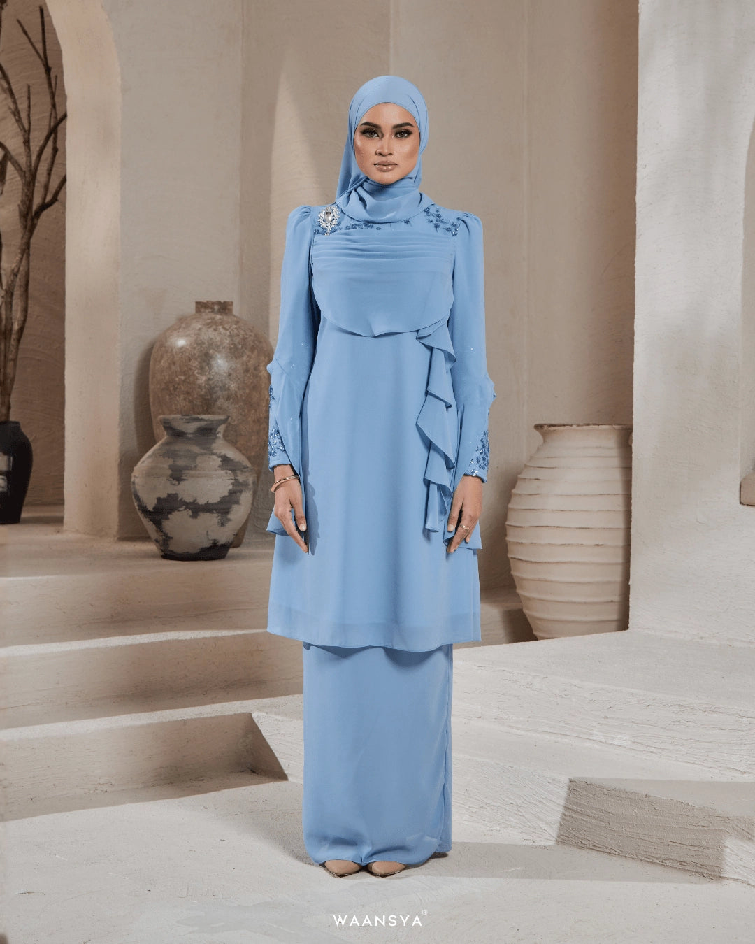 HAZEL KURUNG IN SOFT BLUE